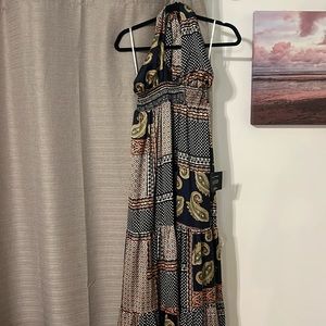 Lulus flowy maxi halter dress.